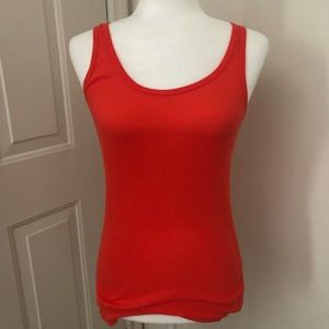 New Gap Small Coral Ribbed Tank Top